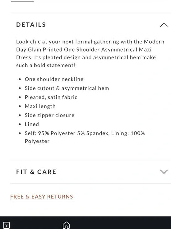 Modern Day Glam Printed One Shoulder Asymmetrical Maxi Dress - Picture 3 of 6